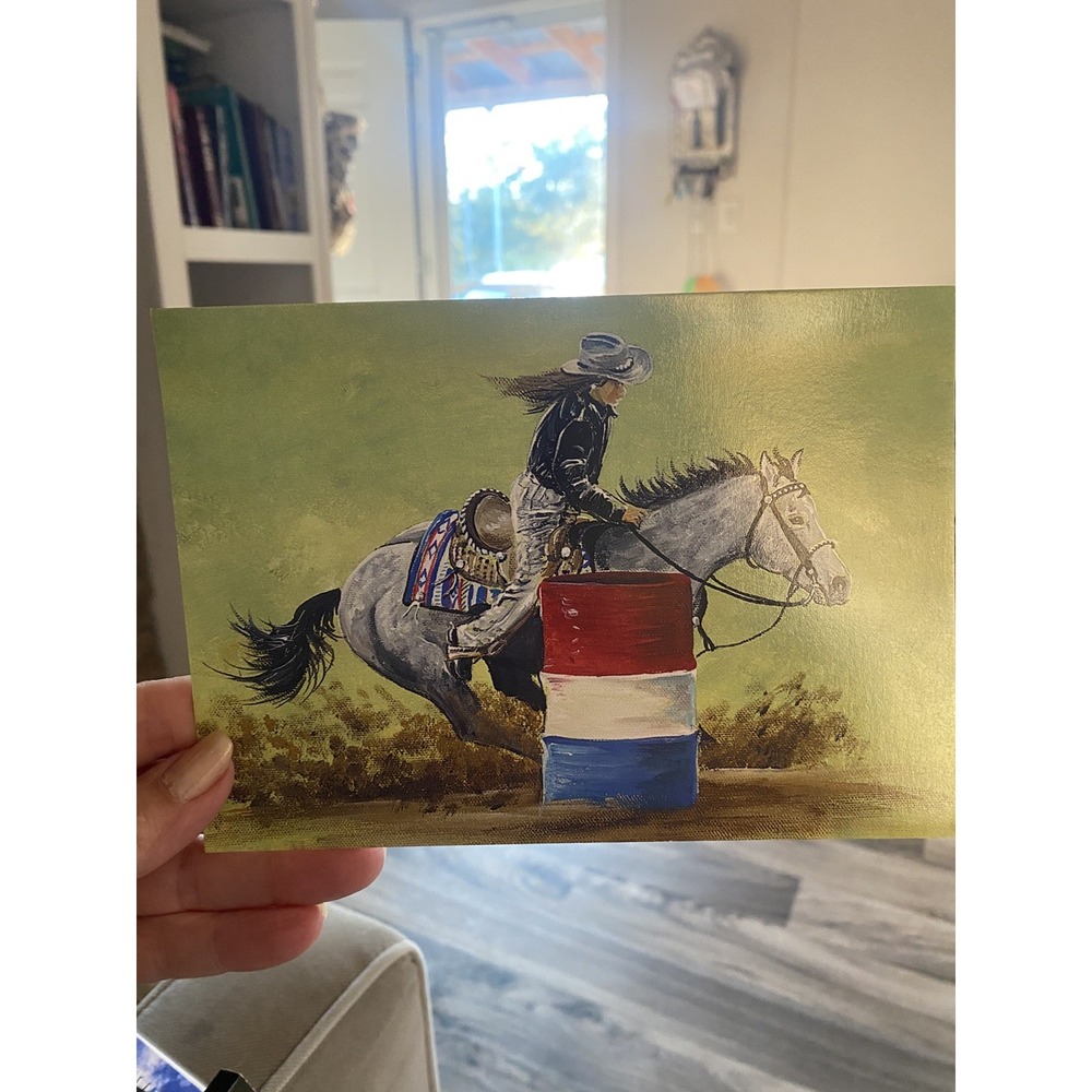 Five Adrenalin Junkies Barrel Racing Rodeo Greeting Cards With Envelopes Lot
